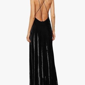 Black Velvet Maxi Dress
